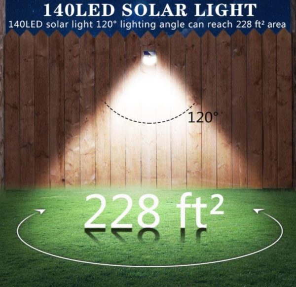 Solar Security Lights - 8 Pack -140 LED - Solar Fence Lights + Motion Sensor - Image 4