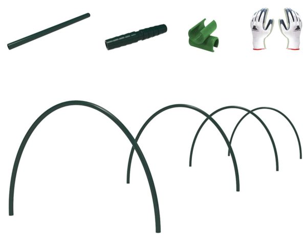 Garden support Hoop for Plant Protection Greenhouse, Garden Frame + Gloves