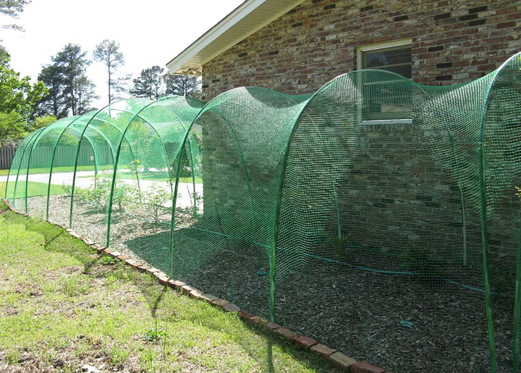 Garden Protection Kit Bird Netting + Support Hoop + Gloves for