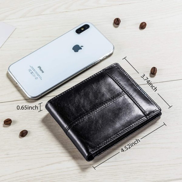 Leather Wallet & Vaccine holder + RFID | Bi-Fold - Image 4