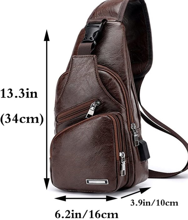 Shoulder Bag - 2022 Model Faux Leather + USB port - Image 3