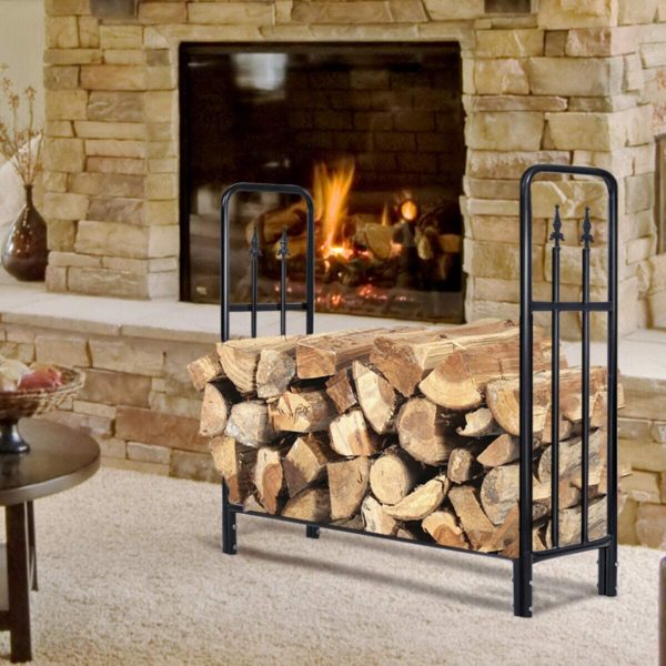 Log Rack Heavy Duty Steel - Log Holder 47"x14"x42" - Image 3