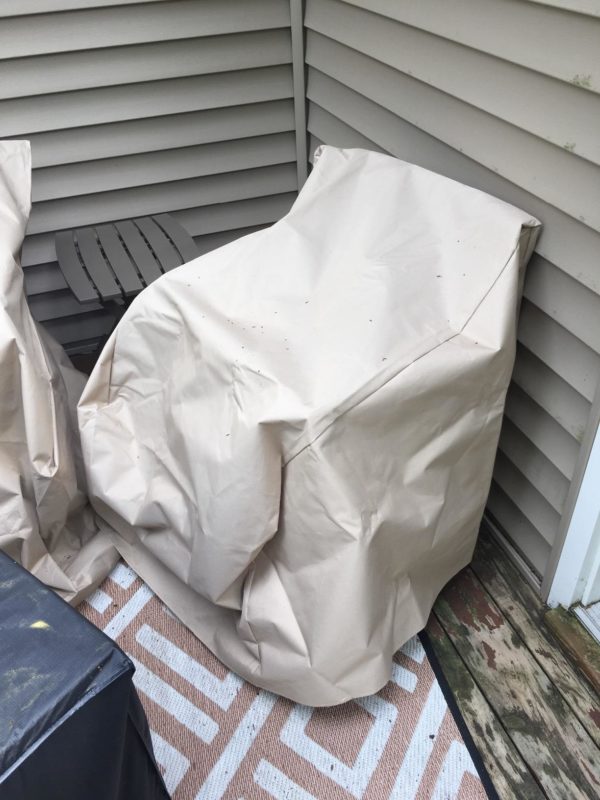 Outdoor Patio Chair Cover | 34"L x 33"W x 31"H Khaki - Image 7